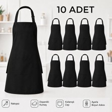 Lookmt Moda Siyah Renk Ayarlanabilir Askılı Tek Cepli Kasap Önlüğü Mutfak Önlüğü Aşçı Önlüğü Barista Önlüğü