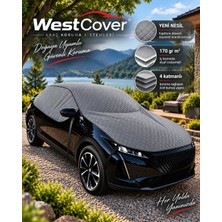WestCover Fiat Palio  Uyumlu Gri Yeni Nesil Kapitone-Ekstra Dayanıklı Oto Yarım Branda-Premium Yarım Oto Branda | 4 Mevsim Dolu,kar,güneş, Yağmur ve Uv Korumalı