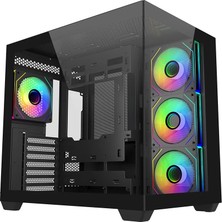 Xaser Cooler Master Elite 681 Argb Siyah Tempered Glass USB 3.0 850W 80+ Gold Atx 3.1 Gen5 Atx Mid Tower Kasa