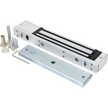 280 kg Manyetik Kapı Kilidi; Elektromanyetik 12 V 420 Ma, L-Z Aparat Dahil, Fail-Safe Sistem, LED Göstergeli Anodize Alüminyum Kilit