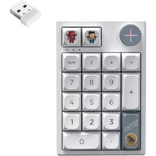 K3 Pro Üç Modlu 2.4g/bt5.0/usb-C Kablosuz Bluetooth Mekanik Numara Klavye, 19 Anahtar Mini Taşınabilir Rgb Arka Işık