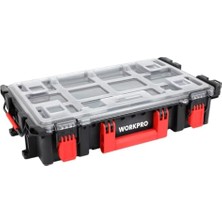 Profesyonel Organizer Takım Çantası, Şeffaf Kapaklı, 56X35X12.5 Cm, 25 kg Taşıma Kapasiteli, 12 Bölmeli, Istiflenebilir, Pp Malzeme