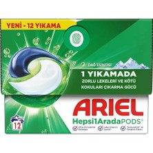 HEPSI1ARADA Pods Kapsül Çamaşır Deterjanı Beyazlar ve Renkliler 12 Yıkama