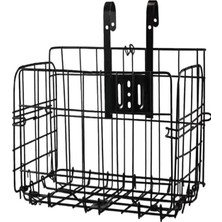 Aslanoğlu Store SN-37894 Katlanabilir Bisiklet Sepeti Metal Tel Gövde 34X20X23CM Pratik Taşıma Sepeti
