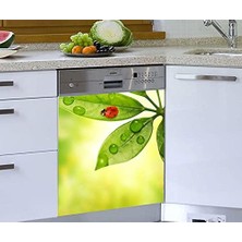 Sticker Kaplama, Beyaz Eşya Kaplama Yaprak Uğur Böceği, Bulaşık Makinesi