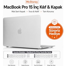 MacBook Pro 15 A1707 A1990 Uyumlu Mat Sert Tpu Kılıf 2016-2019 Şeffaf