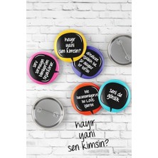 Duvar Yazıları - Mesajlı - Eğlenceli - Iğneli Rozet - Broş - Yaka - Çanta Rozeti 5 Adet