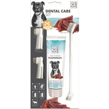 M-Pets Köpekler Için Biftekli Diş Macunu ve Fırça Seti