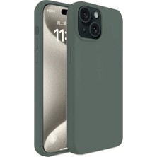 Aslanoğlu Store Apple Iphone 15 Kılıf First Silikon - Koyu Yeşil