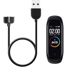 Siyah Xiaomi Mi Band 5 ile Uyumlu USB Şarj Kablosu