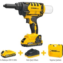 Sgs Akülü Perçin Tabancası Seti Kömürsüz 20V 1X2.0AH Sgs 5465