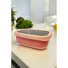 Dikdörtgen Saklama Kabı, 820 Ml, Pembe, VP-929