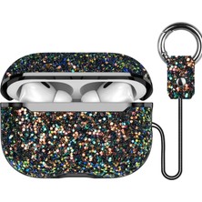 Aslanoğlu Store Onegif Apple Airpods 3 (3.nesil) Bright Simli Airpods Kapak - Siyah