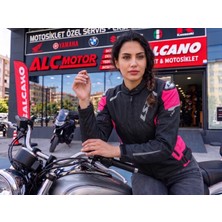 LS2 Zoom H2O Su Geçirmez Kadın Motosiklet Montu A Sertifikalı Ce Korumalı Alc Motosiklet
