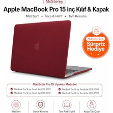 MacBook Pro 15 A1707 A1990 Uyumlu Mat Sert Tpu Kılıf, 2016-2019, Bordo