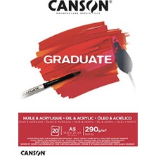 Graduate; C400110379 Yağlı ve Akrilik Kağıt Bloğu, Dın A5,20 Yaprak, 290 G/m²