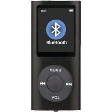 5007MP Metal Mp3 Çalar, Renkli Ekran, Fm Radyo, Bluetooth, Hafıza Kartı Girişi, Siyah