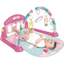 Babies Jimnastik Merkezi Aynalı ve Çıngıraklı Zeka Geliştirici Piyanolu Bebek Oyun Halısı