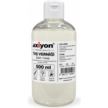 Axiyon Taş Verniği 500 ml Şeffaf Parlak Su Bazlı Koruyucu Vernik