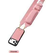 COGURE Hera iPhone 18 Pro Max / 17 Pro Max Uyumlu Magsafe Kılıf, Crossbody Gözlük Kılıflı 2'li Pembe Set