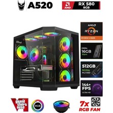 Xgaming Warlord R5 5500 16GB Ddr4 512GB M.2 Nvme Rx 580 8gb Oyuncu Oem Set