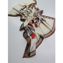 Tomris Şal Lüks Vual Ipek Şal Hijab Fular Scarf Shawl Desenli 70 x 180 cm