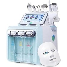 Hydrafacial LED Terapi Hydra Facial 7 1 &büyük Metal Vakum Motorulu & 4'lü Solüsyon Set Hediyeli
