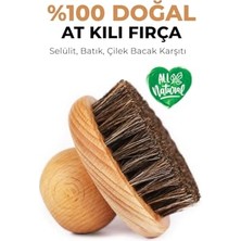 %100 Doğal At Kılı Fırça, Kan Dolaşımını Destekleyici, Selülit Karşıtı, Cilt Arındırıcı, Sentetik Içermez