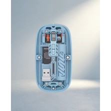 Aslanoğlu Store Mavi Kablosuz Bluetooth Mouse 5.2 Ofis ve Günlük Kullanım