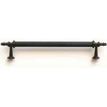 Siyah 320 mm Metal Ovacık Çizgili Mat Çekmece Dolap Kulpu Modern Tasarım Şık Mobilya Aksesuarı