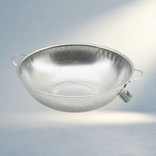 Aslanoğlu Store Metal Kulplu Çelik Sepet Süzgeç 31 cm