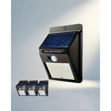 Aslanoğlu Store Güneş Enerjili Sensörlü LED Duvar Lambası Bahçe ve Balkon