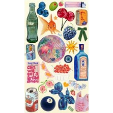 Vintage Retro Set 1 Telefon Laptop Tablet Sticker Seti