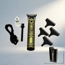 Aslanoğlu Store USB Şarjlı Metal Saç Sakal Traş Makinesi T Bıçak