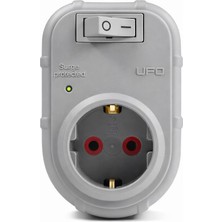 Yeni Tekli Akım Korumalı Anahtarlı Topraklı Priz, 16A 250V, Max 3500W, Gri