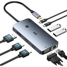 Nelix Selore&s-Global 430115031 Usb-C Dock "windows'ta Üç Farklı Ekran Kullanın"
