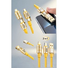 Aslanoğlu Store Hızlı Şarj ve Data Kablosu 4in1 Type-C Lightning Micro USB