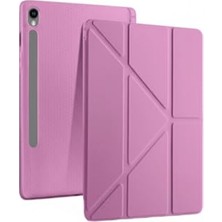 Galaxy Tab S9 FE/S10 FE/S10 Lite 10.9 Uyumlu Kalem Bölmeli, Katlanabilir, Standlı Koruyucu Kılıf, Smoke Purple