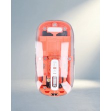Aslanoğlu Store Şeffaf Tasarımlı Sessiz Tıklamalı Mouse Bluetooth ve USB Uyumlu
