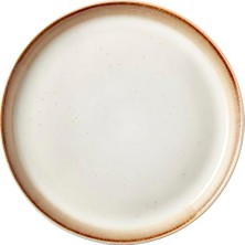 Gastro Tatlı ve Pasta Tabağı, Seramikten, Çap 17 Cm, Krem/krem