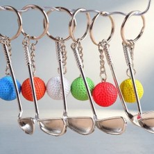 Aslanoğlu Store Şık Golf Tasarımlı Anahtarlık Kolye 8 cm Çanta Süsü