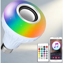 Aslanoğlu Store Akıllı LED Ampül Hoparlör 12 Renk E27 Uyumlu