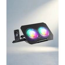 Aslanoğlu Store Çift Fanlı Laptop Soğutucu Rgb Işıklı 1 Adet