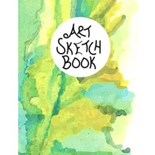 Art Sketch Book: Hand Sea Plants Painted Watercolor Cover