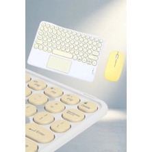 Aslanoğlu Store Slim Kablosuz Bluetooth Klavye ve Touchpad Tüm Cihazlar Için