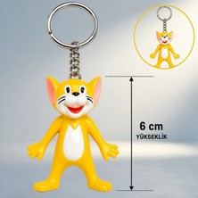 Aslanoğlu Store Eğlenceli Sarı Kedi Figürlü Anahtarlık 6 cm