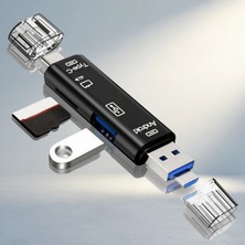 Aslanoğlu Store Çok Fonksiyonlu USB 2.0 Micro Sd Kart Okuyucu - 5 In 1 Otg Dönüştürücü