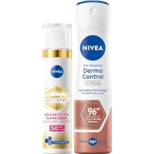 LUMINOUS630 Thiamidol Etkili Leke Karşıtı Gündüz Yüz Bakım Kremi 40 ml ve Sprey Deodorant Derma Control Clinical 150 ml