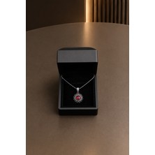 Ada Life Gümüş (Işıklı KUTULU)925 Ayar Gümüş Yuvarlak Model Oksitli Telkari Kadın Kolye
