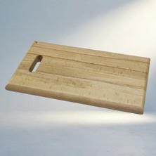 Aslanoğlu Store El Geçmeli Kulp ile Ahşap Kesim Panosu 25X40 cm